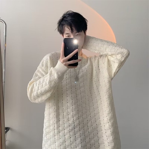 秋冬套头男士毛衣慵懒风内搭针织衫个性纯色打底衫Z01-P53图片