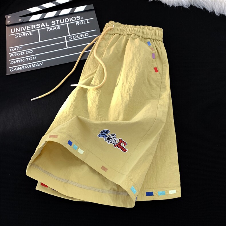 万针刺绣设计冰丝短裤男女夏2025新款中裤815A-DK24-P40控68,男装牛仔裤,星座815A