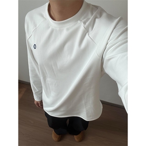 高品 秋冬双面德绒轻量保暖插肩袖磨毛打底长袖T恤男女 A1152-P40图片