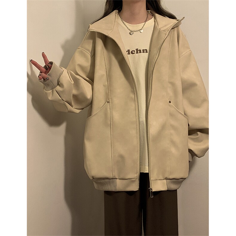 秋季皮衣美式潮牌青少年百搭夹克情侣春装外套XZ102B-1-JK2563P85,男装皮衣,星座102B-1
