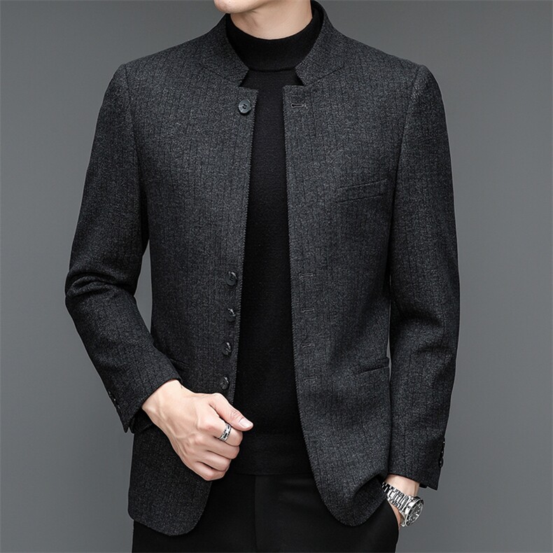 Y333钱塘2020-2秋冬季新款时尚休闲男士立领西装外套西服P150，男装西服，钱塘207-2