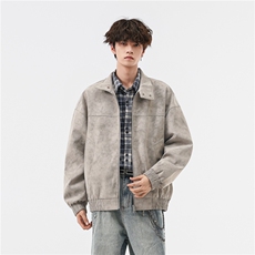 美式高阶秋冬PU棒球服夹克痞帅百搭情侣外套J562506TP70，男装夹克，电商A247