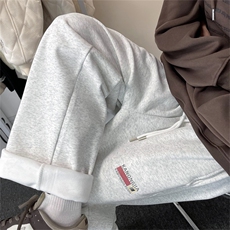 加绒加厚冬款男卫裤字母彩条印花贴标直筒休闲长裤H098P45，男装休闲裤，星座1013-1