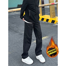 鸟家同款！加绒加厚男士大码冲锋裤宽松休闲裤K81-特批45-控78，男装休闲裤，星座617B