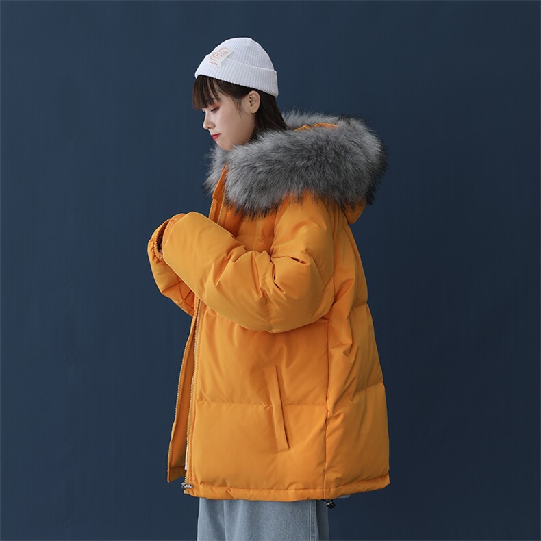 YR50099-P255大毛领羽绒服女大码彩色连帽羽绒衣女外套,女装羽绒服,电商A040A