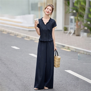 牛仔时尚套装女夏气质减龄显瘦休闲两件套2D050-7281P145图片