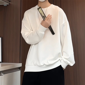 S5015/特P30春秋装新款高个性套头提花卫衣男潮流宽松长袖T恤外套图片