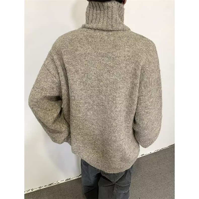 自家图现货毛衣开衫慵懒风立领针织衫外套XZ212-QMY5805-P70,男装针织衫/毛衣,星座212