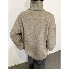 自家图现货毛衣开衫慵懒风立领针织衫外套XZ212-QMY5805-P70，男装针织衫/毛衣，星座212