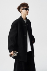 毛呢折棘荆棘立体绣大码M-5XL中式西服聚酯纤维XF78168P118，男装西服，星座227-7