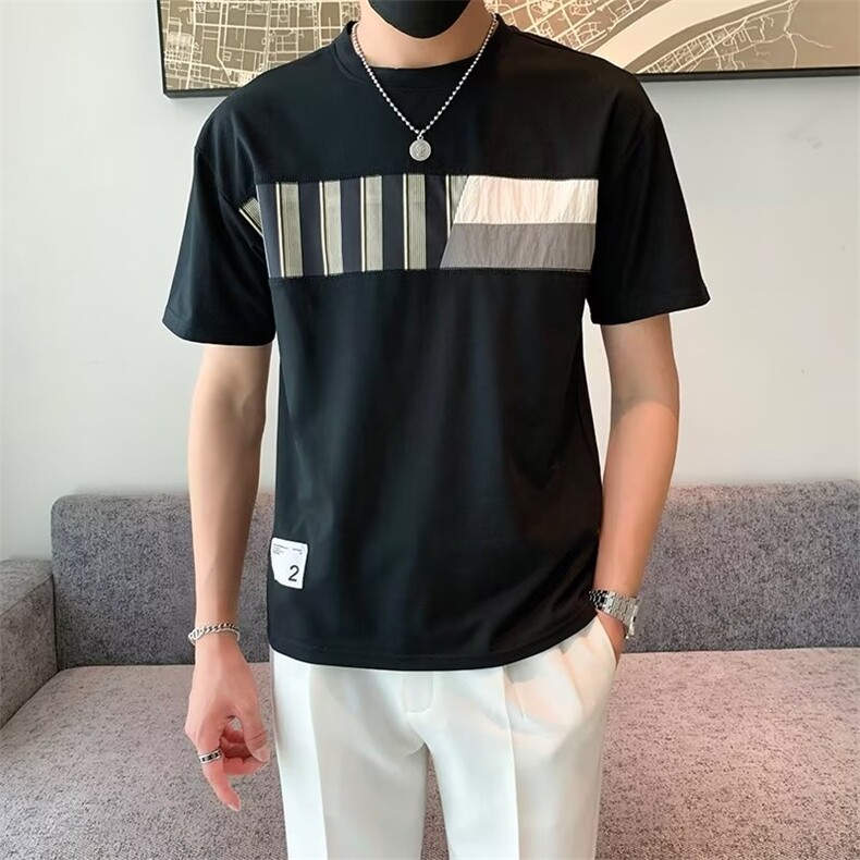 新款短袖T恤男夏季韩版半袖上衣宽松休闲潮牌体恤衫T0563-P35,男装T恤,星座308B-2