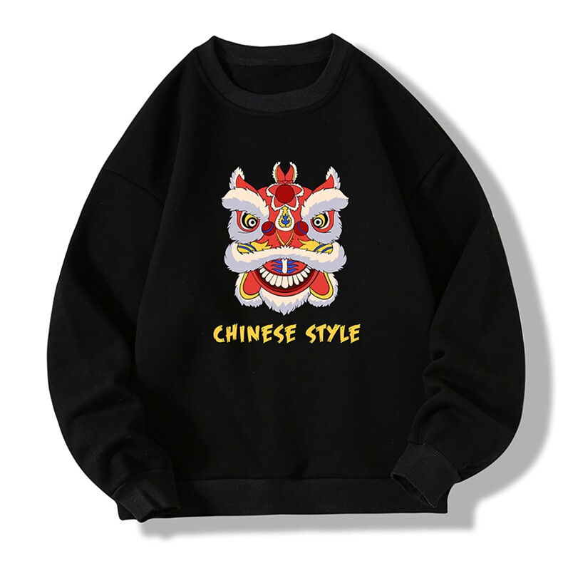 圆领卫衣男大码加厚加绒长袖t恤男S6185-P28加绒款-P33,男装卫衣,电商A040