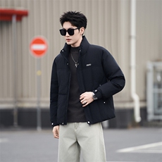 37868-M-3XL-P205标50绒社会小伙纯色百搭休闲立领鸭绒羽绒服男，男装羽绒服，电商B255