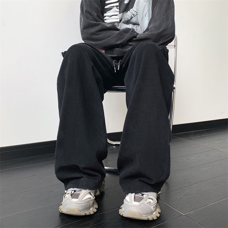 工装裤男春秋美式vibe潮牌松紧腰大码直筒裤子XZ514-2-K1557-P63,男装工装外套,星座514-2(原B239)