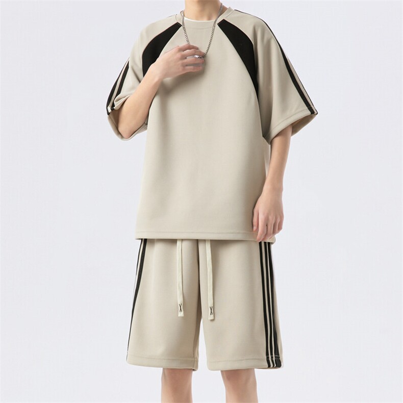 新款休闲夏季短袖套装,男装休闲套装,星座1106-2（原1111B）