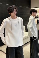 链条项链款男大时尚卫衣秋冬打底设计高街痞帅潮男打底衫长袖P55，男装卫衣，电商B319