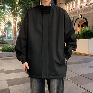 港风双面穿上衣夹克宽松落肩立领冲锋衣外套 JK908 P70图片