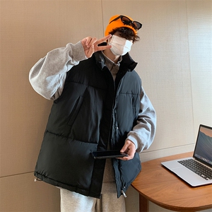 冬季加厚棉马甲男士休闲棉背心立领潮流青年纯色A266-WMJ8633-P45图片