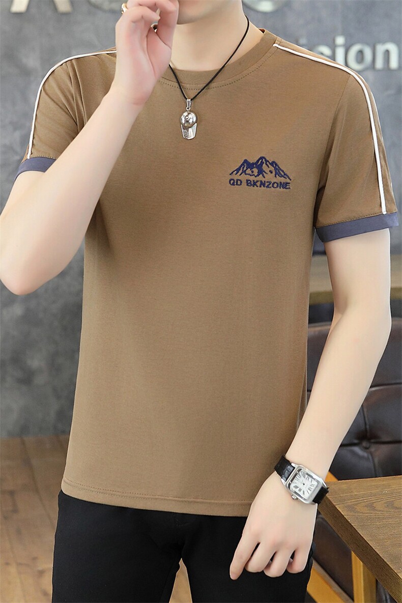 夏季短袖男刺绣翻领POLO衫T恤时尚休闲半袖上衣LD3319-P30,男装Polo衫,星座310B-3
