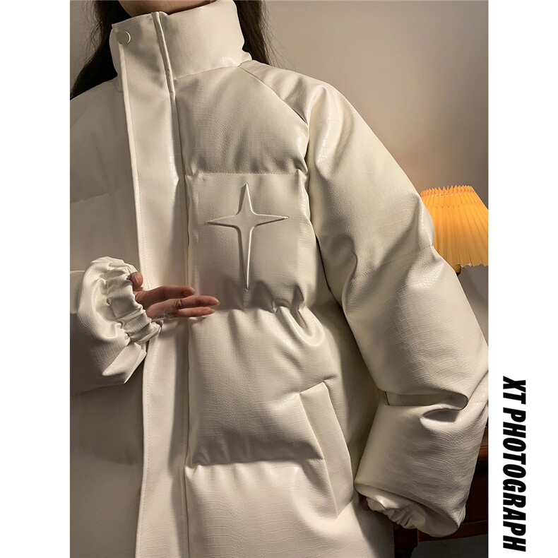 1中性风鳄鱼纹钢印字母图案大码M-5XL潮流棉衣男MY77727P128控168，男装棉衣，星座226-2