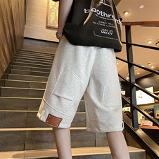 休闲短裤倒穿设计感夏季新款宽松休闲运动五分裤，男装牛仔裤，星座410-6（原星座1304-1）