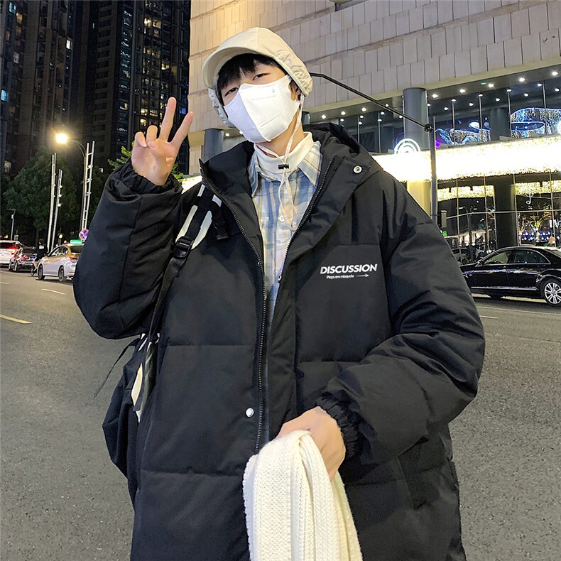 港风23新款冬季时尚百搭宽松印花连帽羽绒服外套YR6163P285控358，男装羽绒服，电商A268A