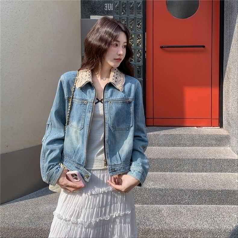 【大货】复古甜酷简约风牛仔短外套2C057-919-P165-K268,女装短外套,2C057
