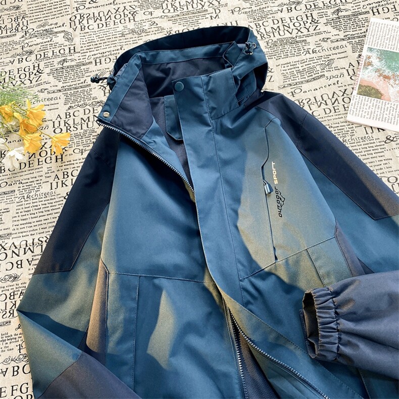 港风连帽冲锋衣情侣外套防风防水登山服撞色夹克男JH-JK1818-P50,男装夹克,星座717