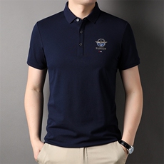 翻领短袖polo衫男休闲夏季t恤商务中年刺绣2023新款半袖体恤上衣，男装T恤，电商B212（原钱塘6029）