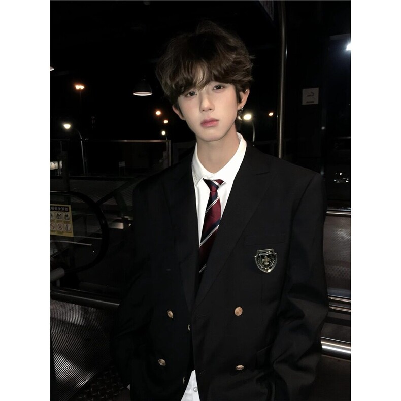 2025春秋英伦风OL职业西装套装男工装款高定时尚气质总裁高级西服，男装西服，星座506A