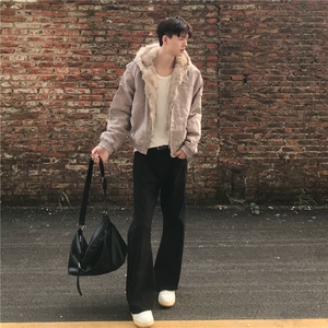 1506-1/MF5271/P89男士潮牌纯色加绒加厚棉服图片