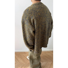 现货】含羊毛高品质原版资质量苔藓绿V领慵懒风毛衣M6698-特P65，男装针织衫/毛衣，星座1212