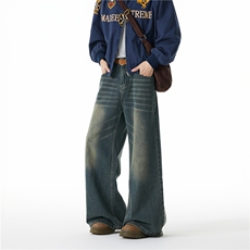 2025秋季美式复古水洗潮流百搭阔腿牛仔裤B315-K25812-特p42控78，男装牛仔裤，电商B315