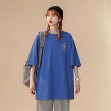 高点击高转化中性风短袖t恤男学生纯棉宽松416B-1-DT213-P25限39，男装T恤，星座416B-1