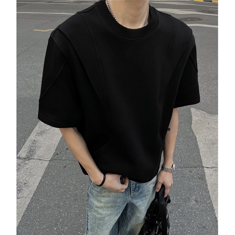 夏季新款280克重磅结构圆领短袖T恤T2809-特批30控58,男装T恤,电商A072
