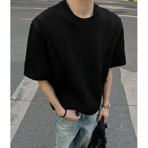 夏季新款280克重磅结构圆领短袖T恤T2809-特批30控58,冬装牛仔服搭配图片