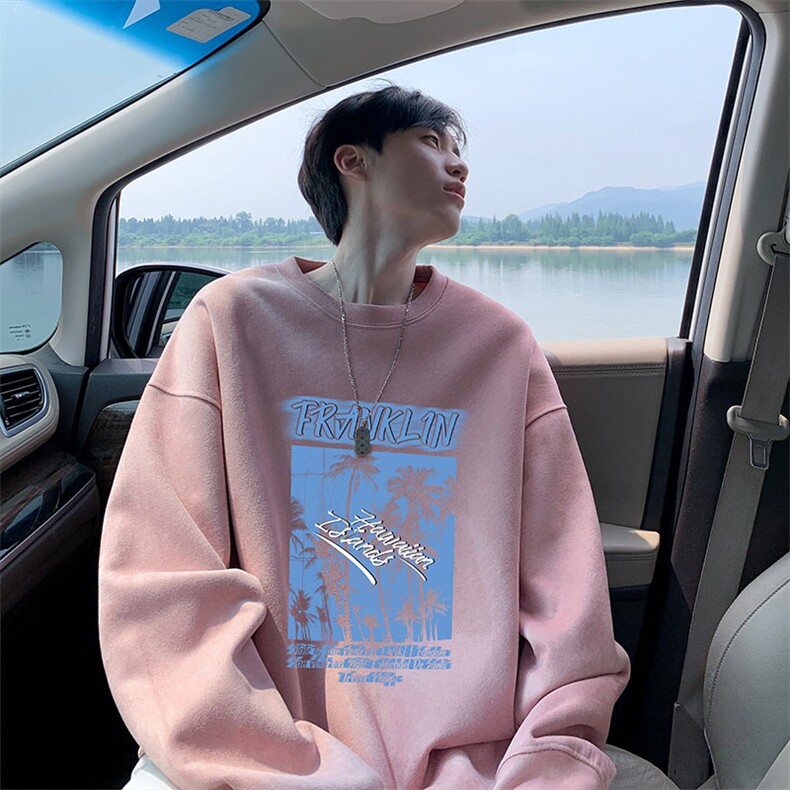2025秋季男潮流休闲wyjp4089卫衣圆领麂皮绒特p35控69,男装卫衣,星座605(原A050)