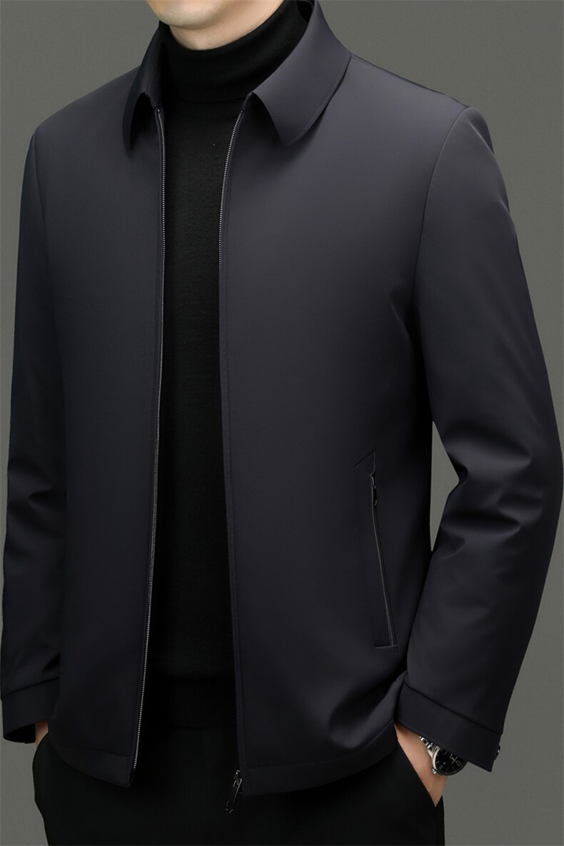 XL-YR8658新款冬季男士加厚棉服翻领保暖外套修身风衣大衣,男装风衣,电商B360