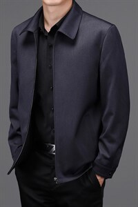 HM8096男士2023年秋季新款长袖外套休闲青年翻领夹克外套P162,男装夹克,电商B360