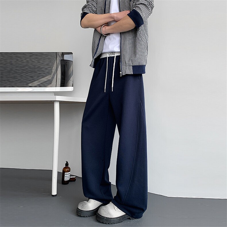 休闲裤男华棉新款港风宽松高品质弯刀裤K8558-特P40无差价，男装休闲裤，星座214-3