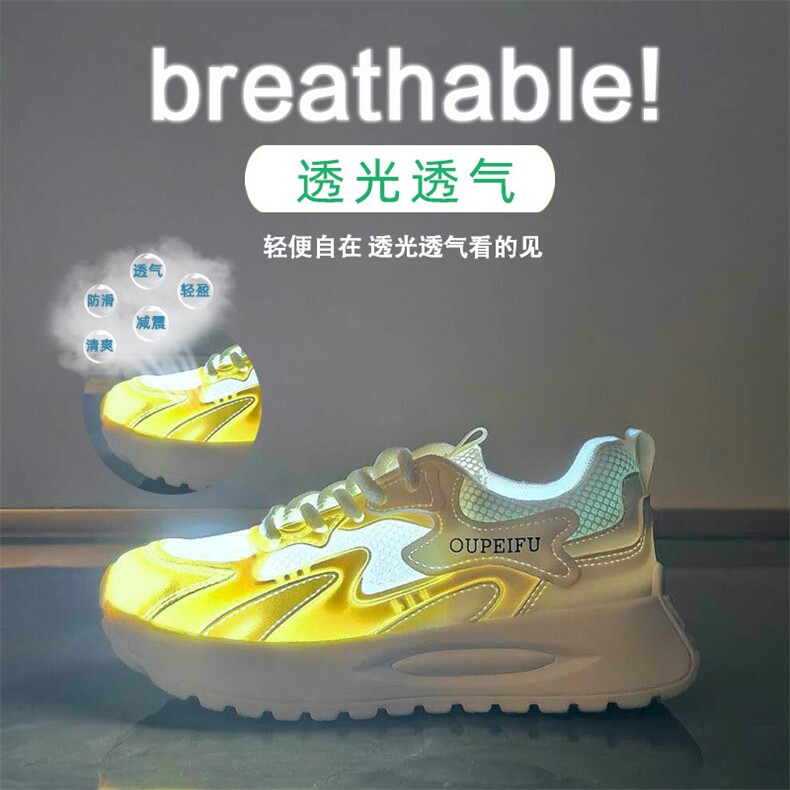 X4095-P98新款老爹鞋女2024夏季学生跑步运动休闲网面透气鞋,男鞋休闲鞋,星座1407-3