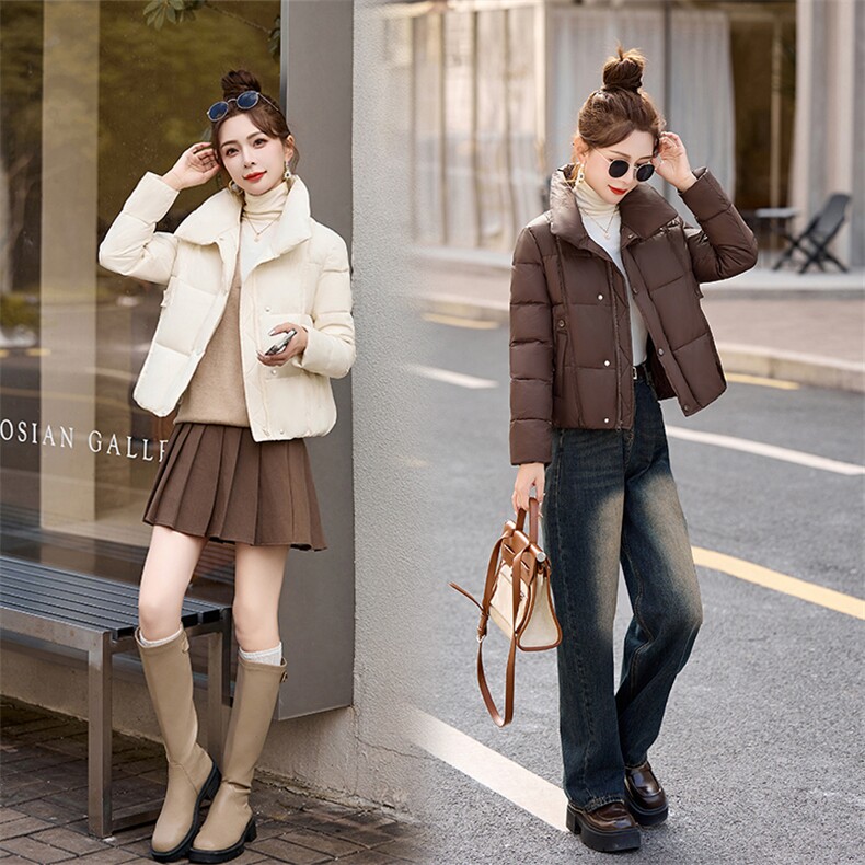 2025新款现货保暖时尚休闲百搭棉服,女装棉衣/棉服,自然秀