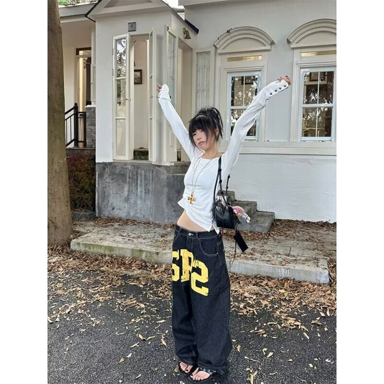 水洗牛仔裤男士直筒长裤春秋大码宽松韩版工装阔腿NZG190,男装牛仔裤,星座516A