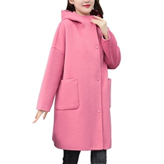 芷墨简约显高显瘦双面呢羊毛外套时尚简约宽松韩版冬季新款中长款，女装毛呢外套，芷墨服饰