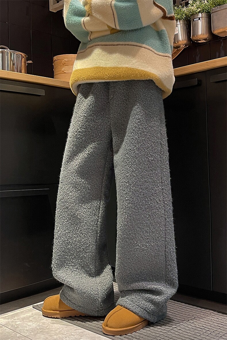 肌理毛绒舒适感简约裤高克重圈圈尼面料慢时尚休闲裤K881P60控98,男装休闲裤,电商A102B