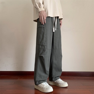 秋季潮牌机能工装裤男生百搭宽松户外休闲裤美式高街直筒运动裤子图片