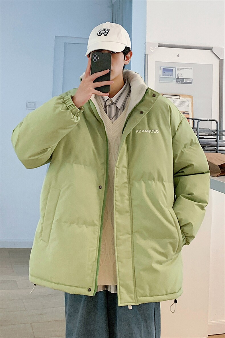 新款男冬季加厚港风纯色棉衣M066B-P75控148,男装棉衣,星座717