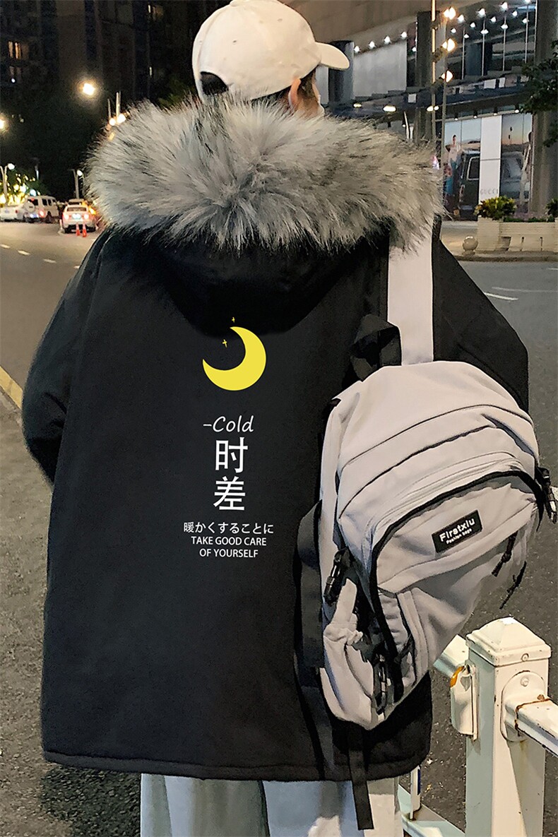 MM48047-P130冬季大毛领棉衣男士大码加厚棉袄男棉服,男装棉衣,电商A040