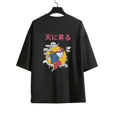 Q11012-P30春夏季七分袖t恤男大码五分袖男短袖中袖砖墙挂拍，男装T恤，电商A040A