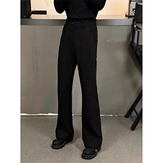 现货~春季褶皱垂感显瘦西装休闲裤阔腿直筒长裤男K315P45，男装休闲裤，星座1004-3